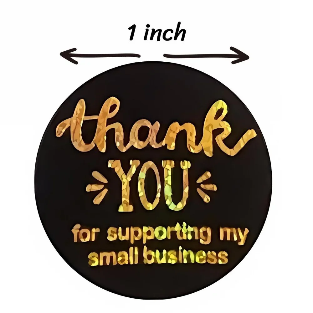3-Pack 500 Thank You for Supporting My Small Business Sticker 1 Inch Labels 1500